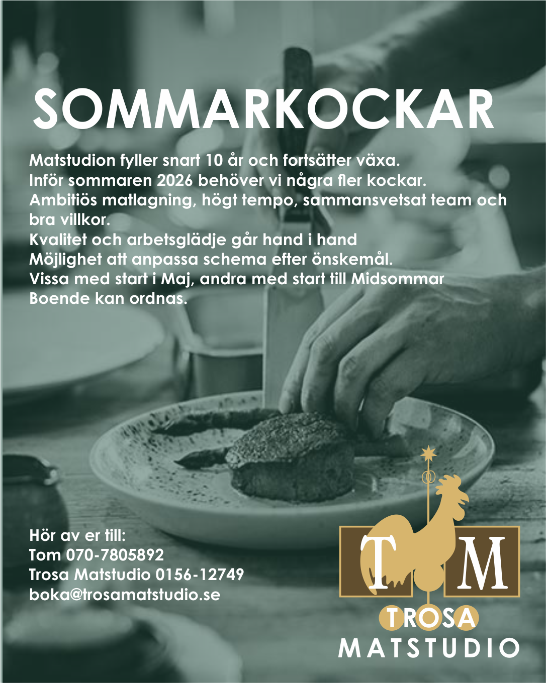 matstudion insta personal sökes 26